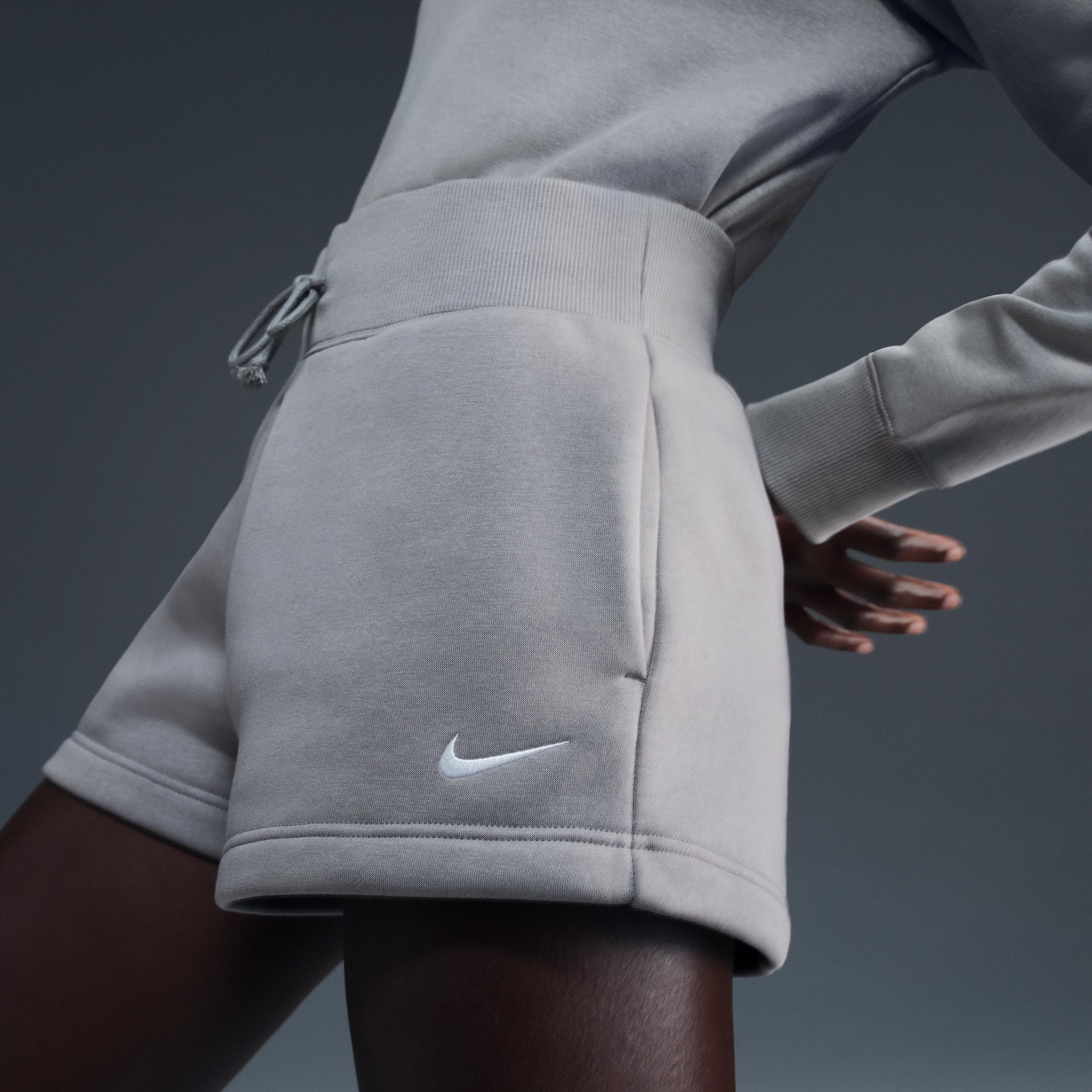 Nike Womens Nike NSW Style Fleece High Rise Short - Womens Light Army/Sail Product Image