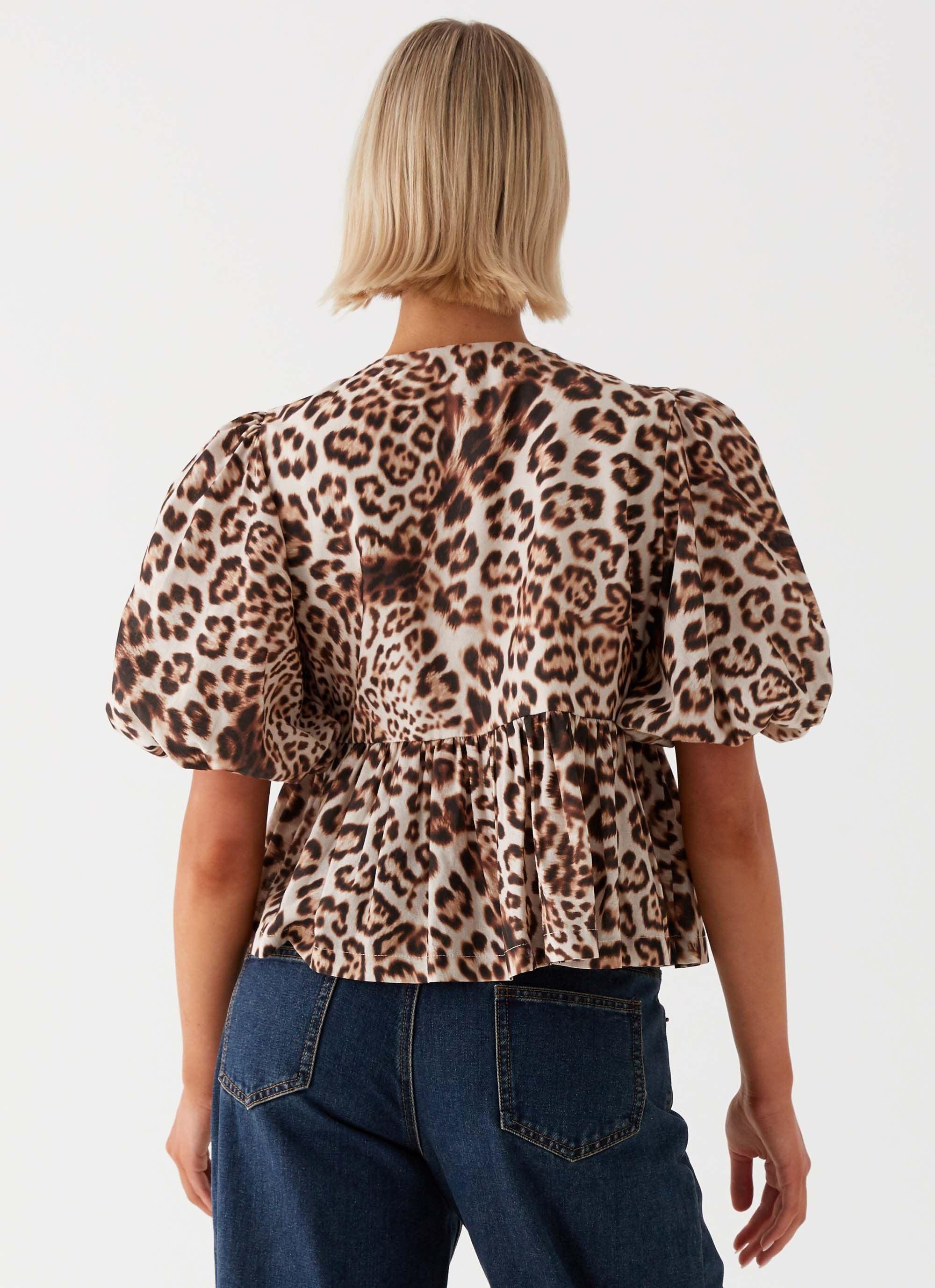 Western Wind Tie Top - Leopard Product Image