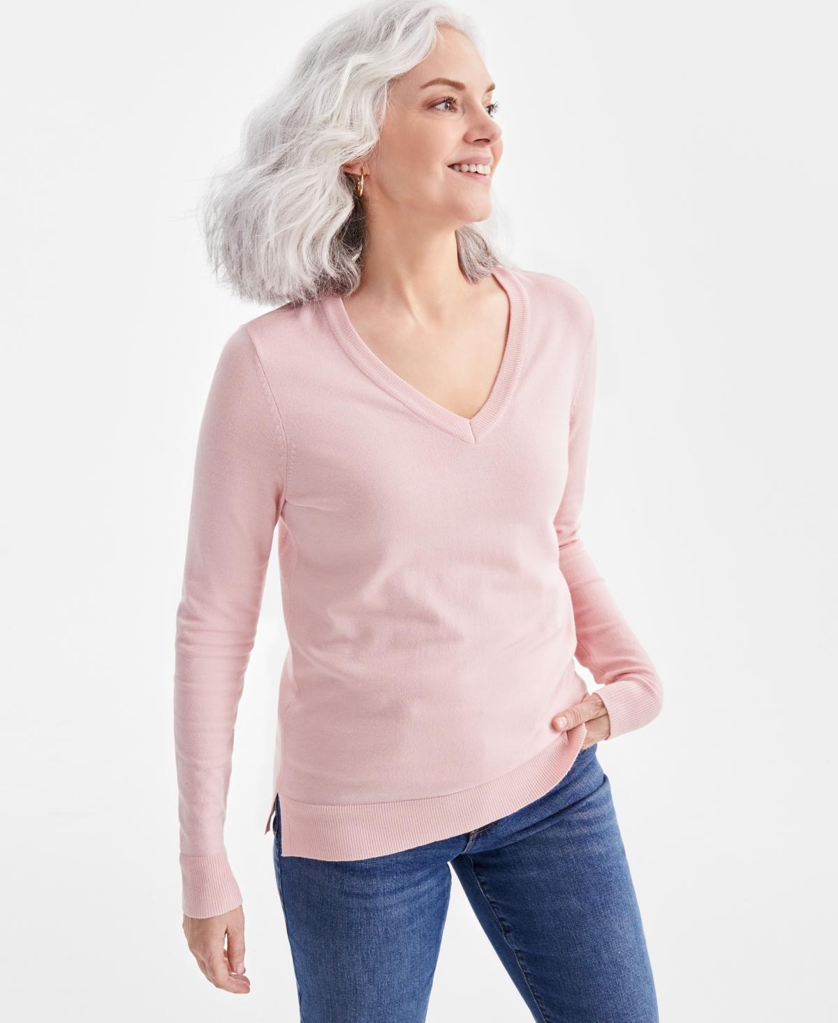 Style & Co Womens V-Neck Sweater, Created for Macys Product Image