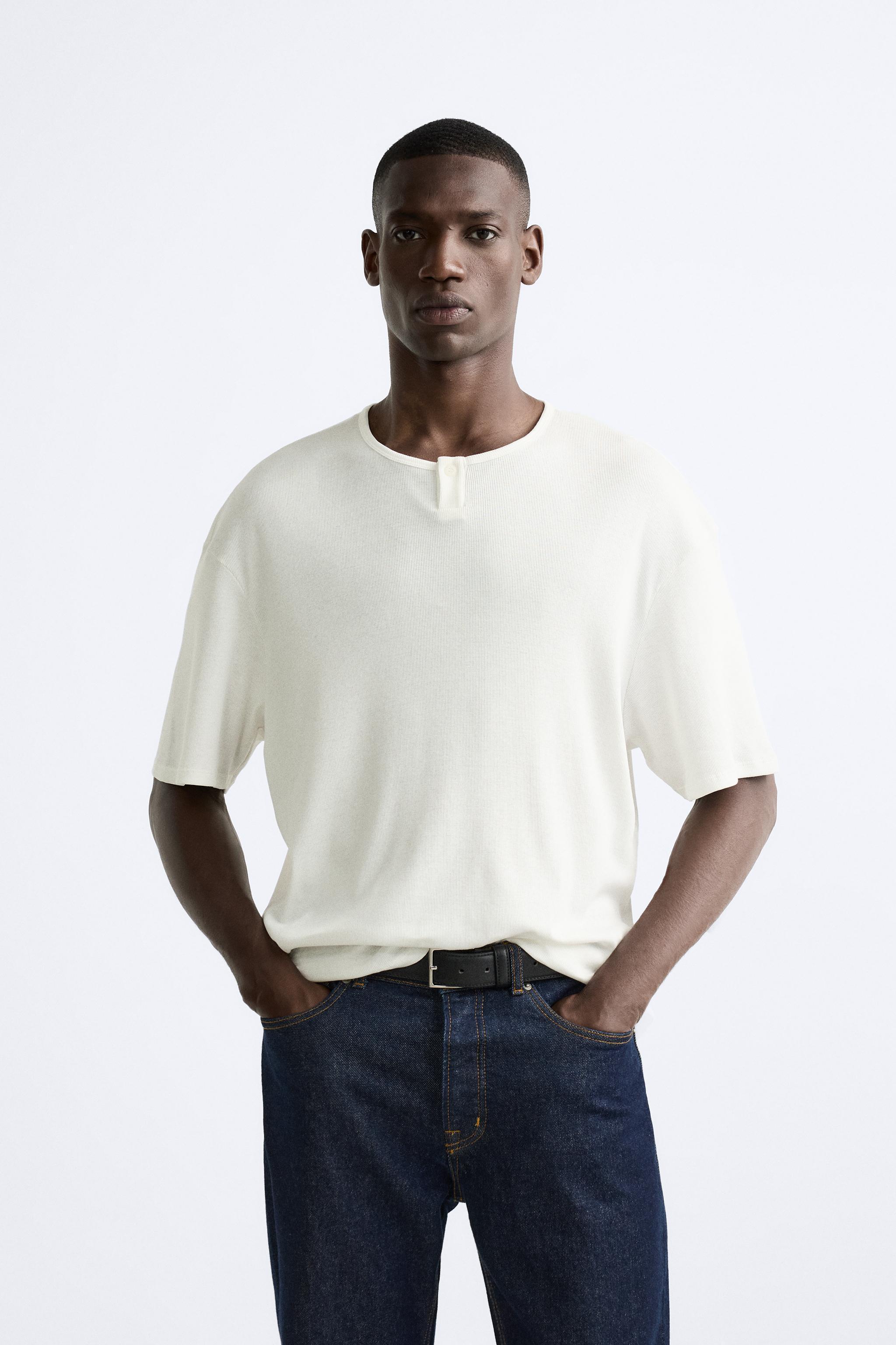 BUTTON NECK T-SHIRT Product Image