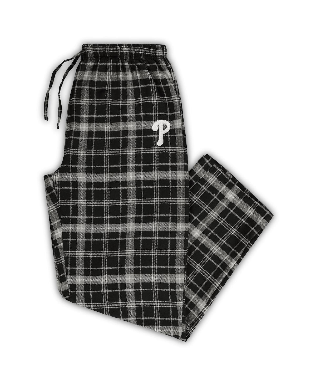 Mens Concepts Sport Black Philadelphia Phillies Big and Tall Team Flannel Pants - Black Product Image