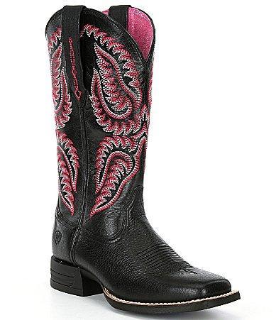 Ariat Womens Cattle Caite Leather Stretchfit Western Boots Product Image