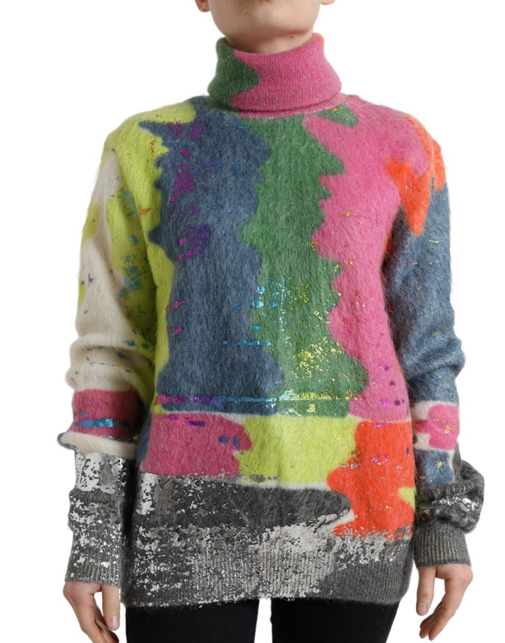 Multicolor Mohair Turtleneck Pullover Sweater product image