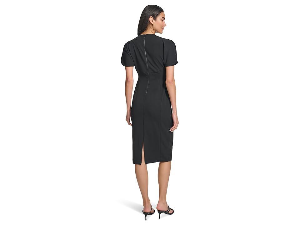 Calvin Klein Scuba Crepe Split Sleeve Sheath Women's Dress Product Image