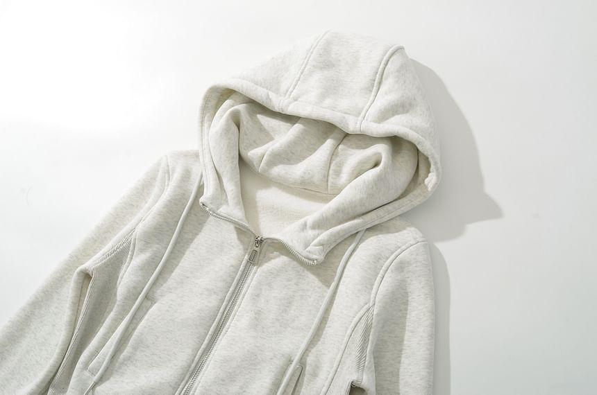 Drawstring Zip Hoodie Product Image