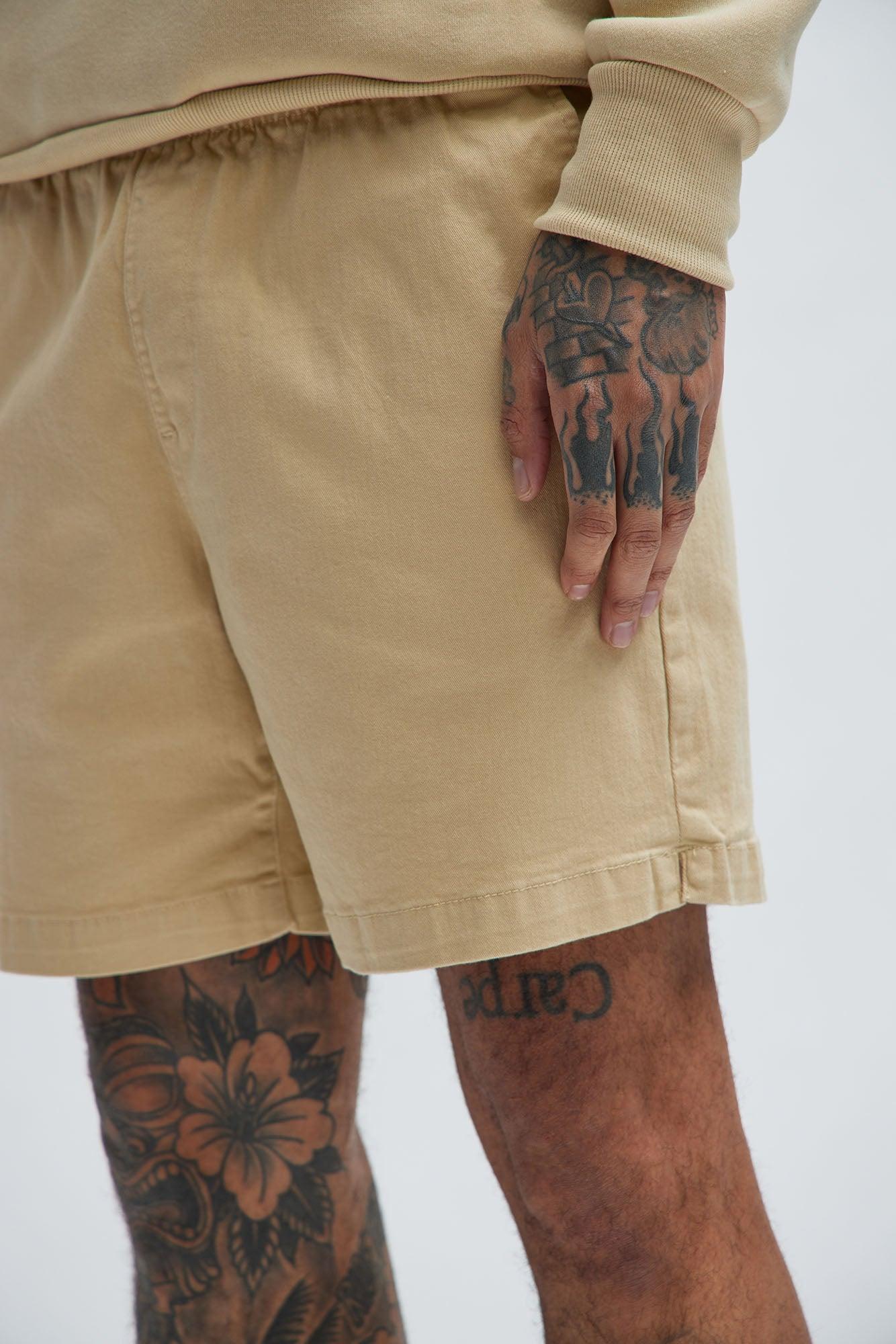 Twill Volley Shorts - Khaki Product Image