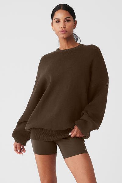 Scholar Crew Neck Sweater - Espresso Female Product Image