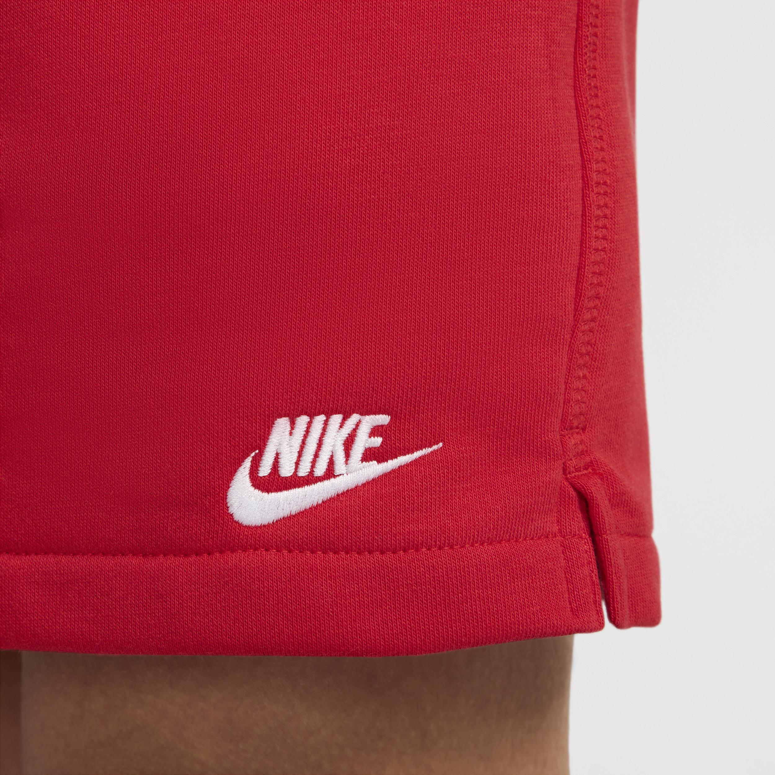 Nike Mens Nike Club Flow French Terry Shorts - Mens University Red/University Red/White Product Image