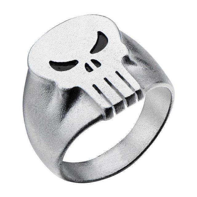 Mens Marvel Punisher Stainless Steel 3D Logo Ring Product Image