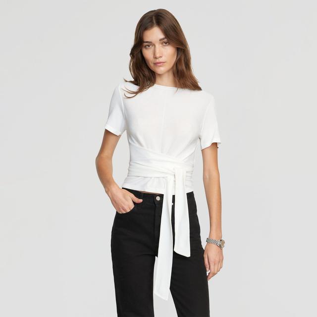 Jude Cropped Tie-Front Top Product Image