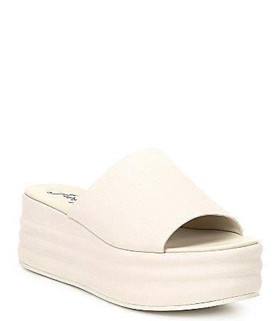 Free People Harbor Leather Platform Slide Sandals Product Image