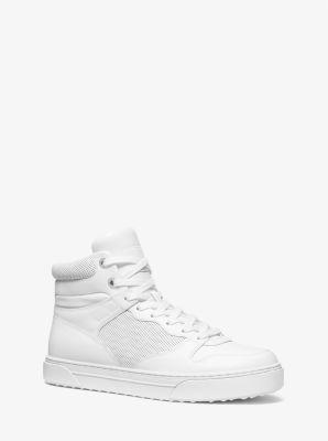 Michael Kors High Top to High-Top based on MWL (Optic White) Men's Shoes Product Image