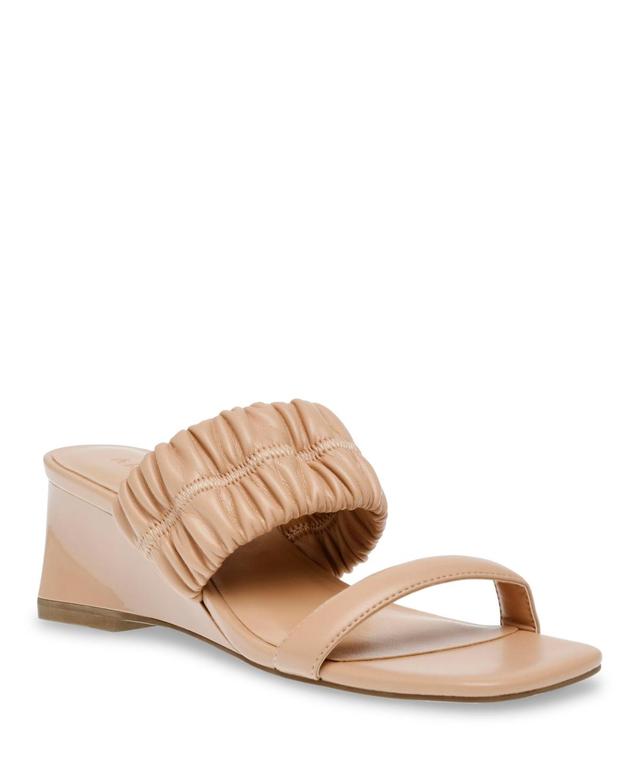 Anne Klein Womens Galle Square Toe Wedge Sandals Product Image