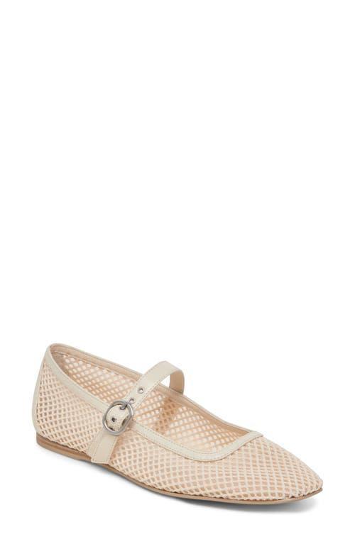 Women's Rodni Mesh Mary Jane Flats In Cream Woven Product Image