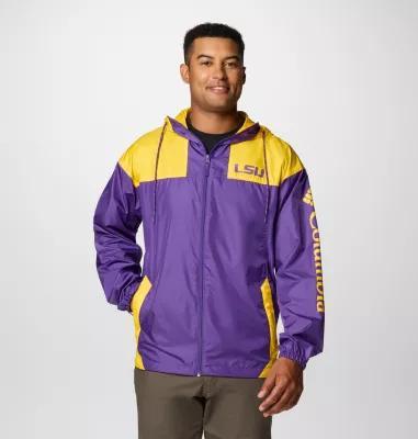 Columbia Men's Collegiate Flash Challenger II Windbreaker - LSU- Product Image