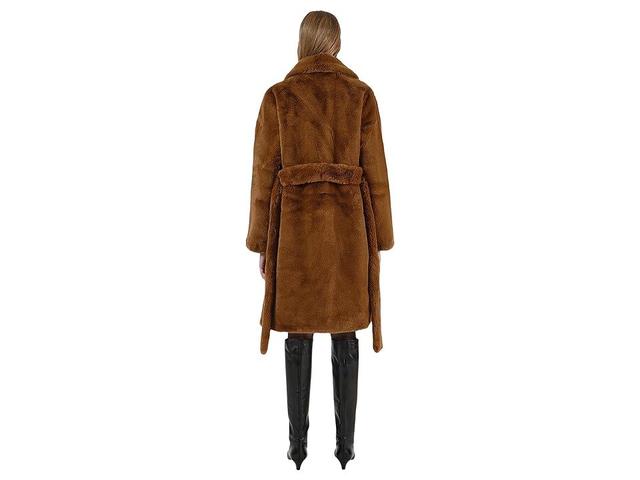 Womens Bree Belted Faux Fur Wrap Coat Product Image