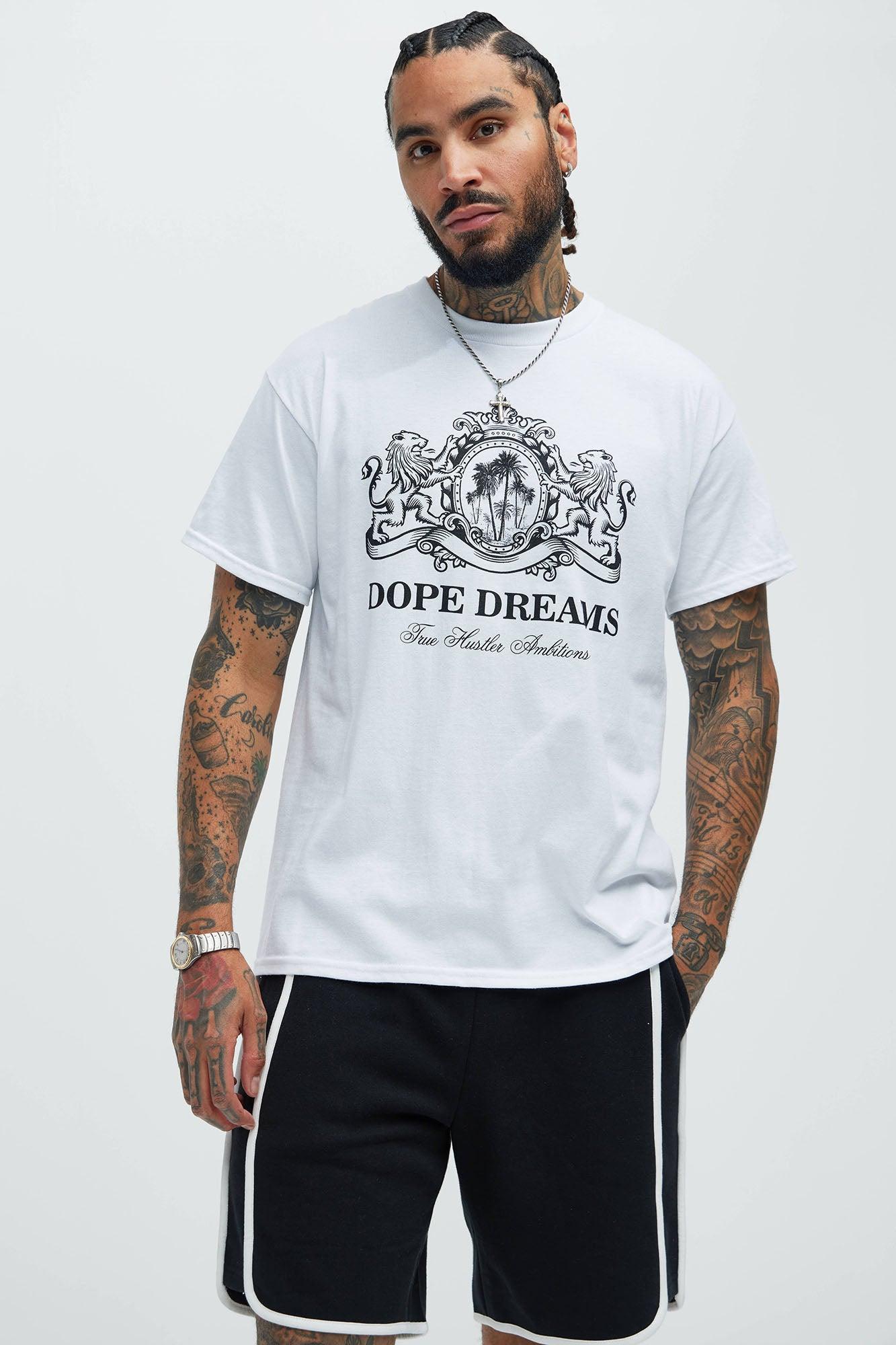 Dope Dreams And Ambitions Short Sleeve Tee - White Product Image