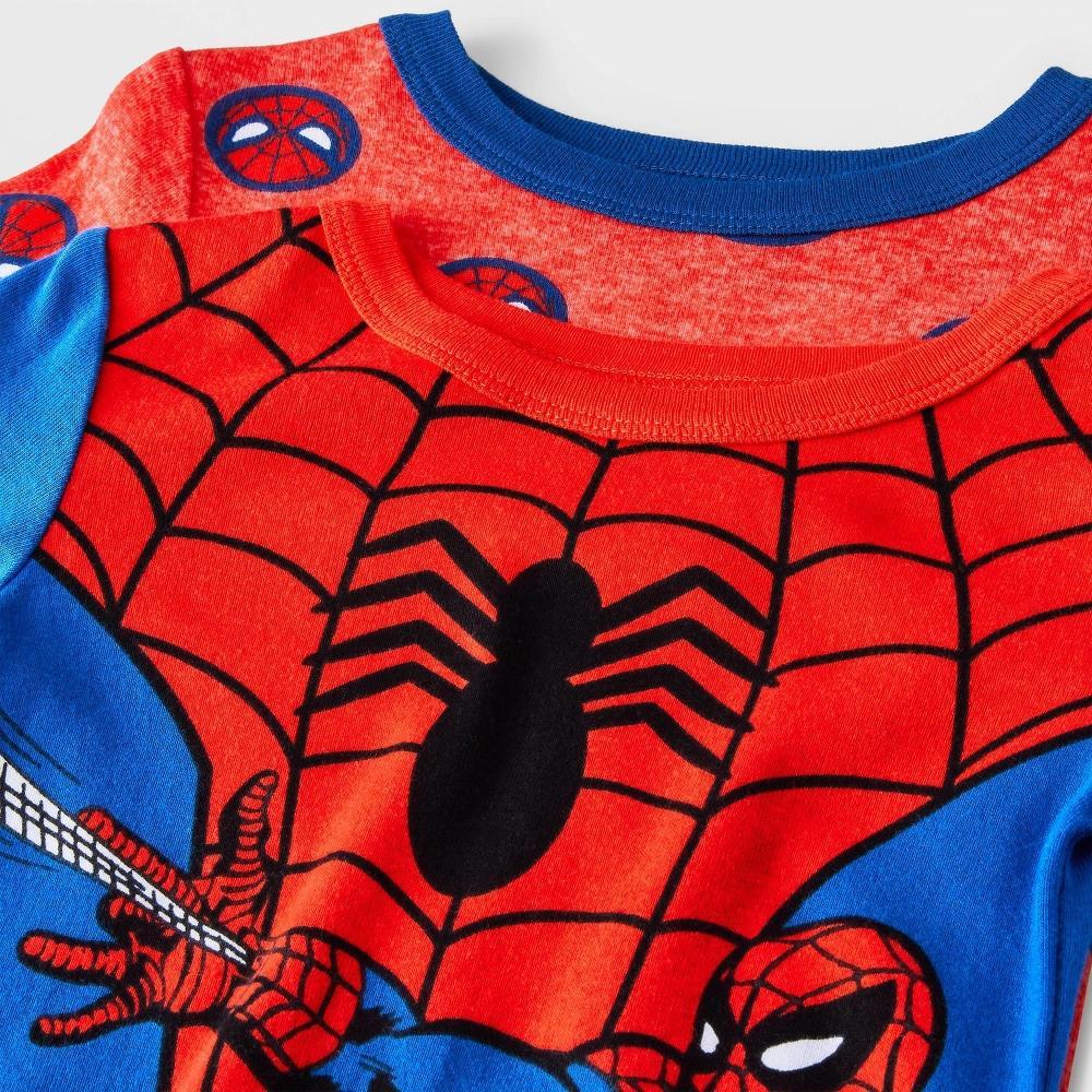 Toddler Boys' 4pc Snug Fit Marvel Spider-Man Cotton Pajama Set - Blue 5T Product Image