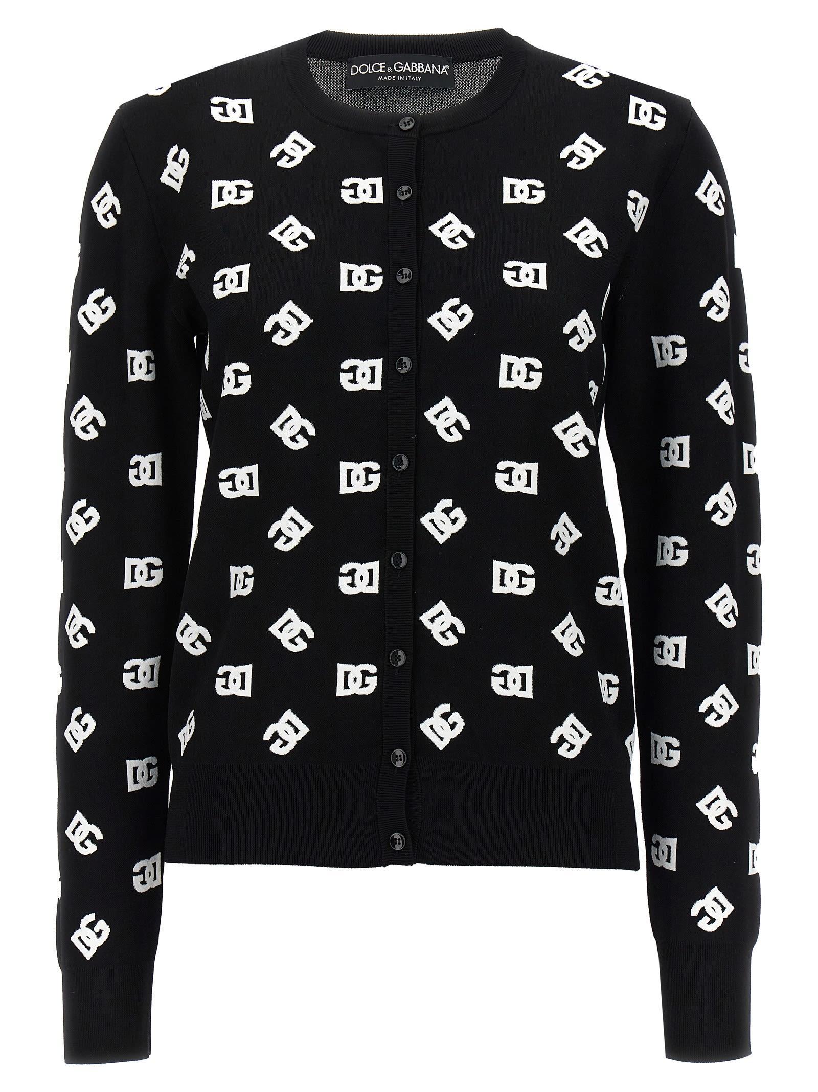 DOLCE & GABBANA Cardigan Mit Dg-logo In Print Product Image