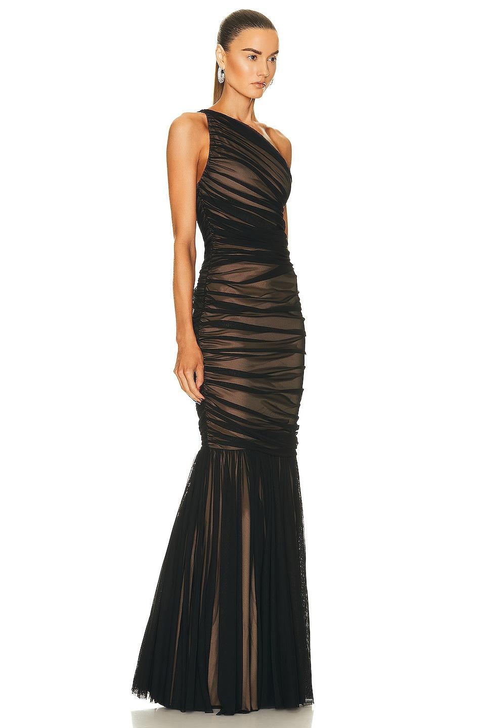 Norma Kamali Diana Fishtail Gown in Black. - size XS (also in L, M, S, XL, XXS) Product Image