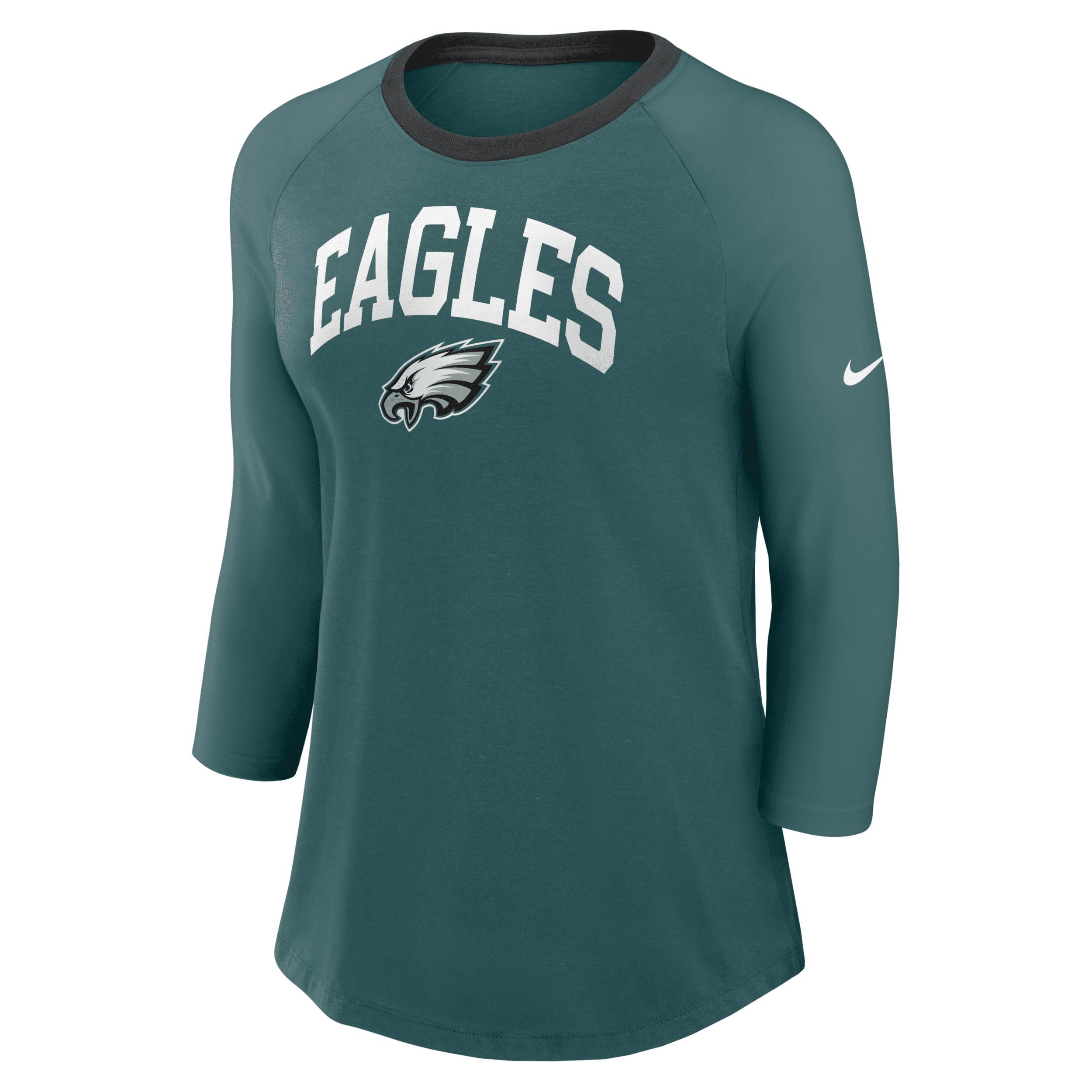 Philadelphia Eagles Women's Nike NFL 3/4-Sleeve T-Shirt Product Image