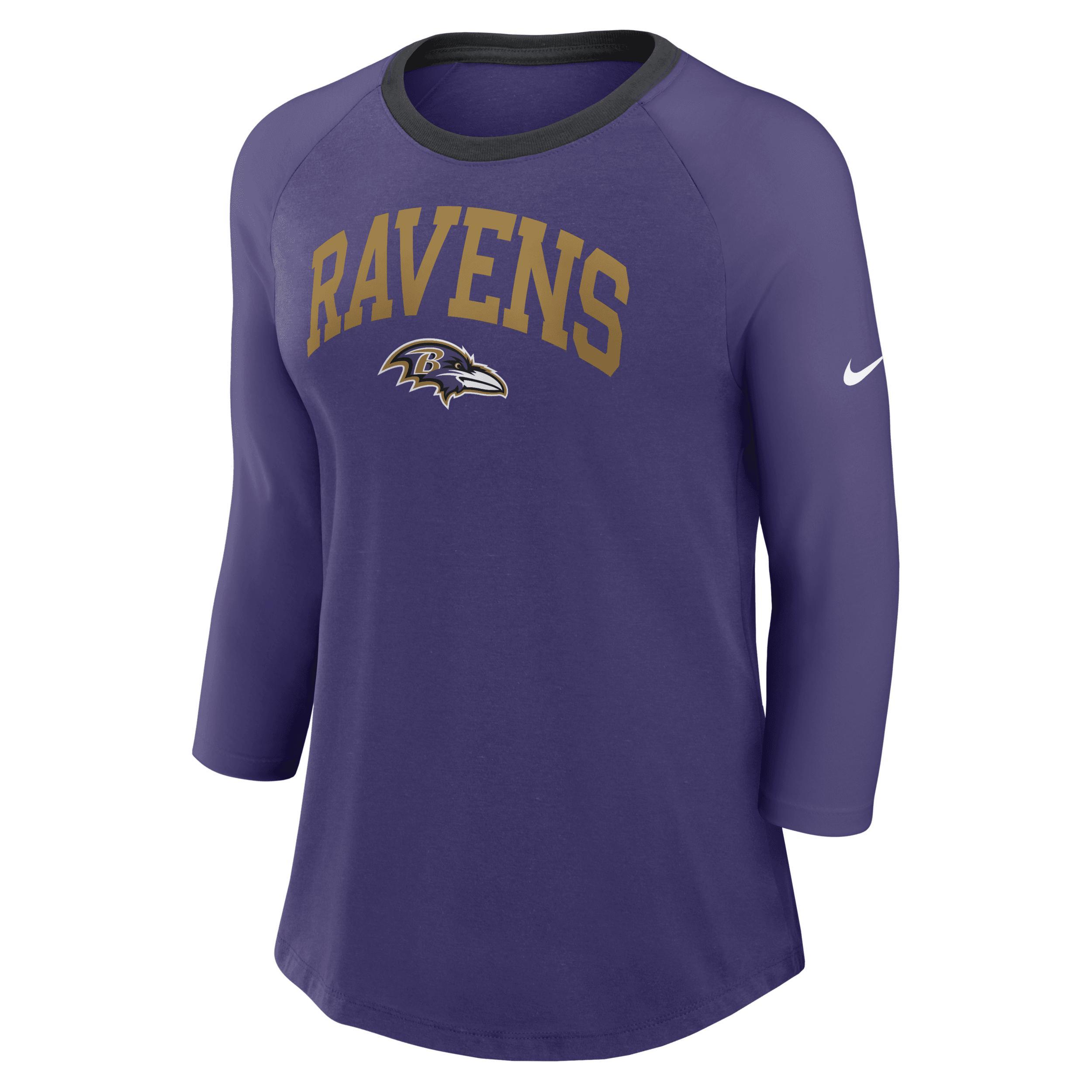 Baltimore Ravens Nike Women's NFL 3/4-Sleeve T-Shirt Product Image