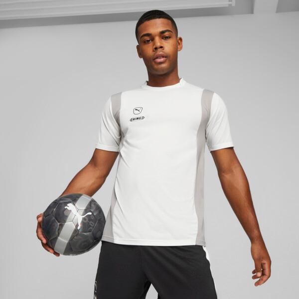 PUMA KING Pro Men's Jersey in White/Concrete Grey Product Image