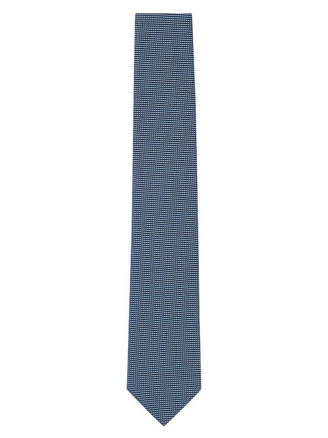 Mens Silk-Jacquard Tie with All-Over Micro Pattern Product Image