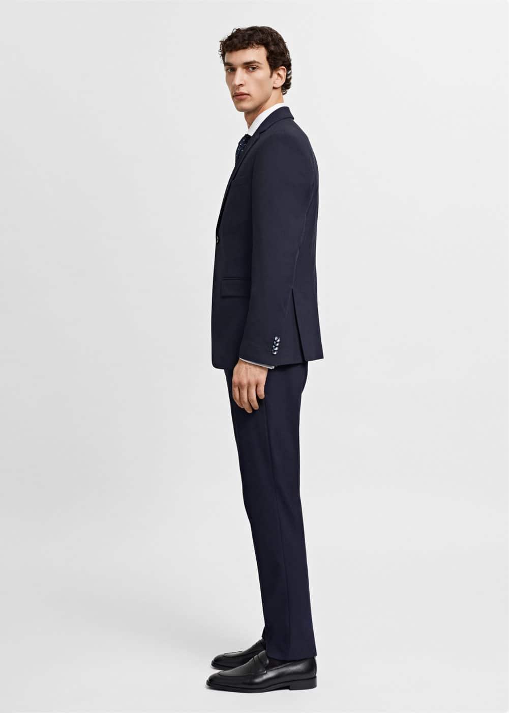 MANGO MAN - Stretch fabric slim-fit suit pants navyMen Product Image