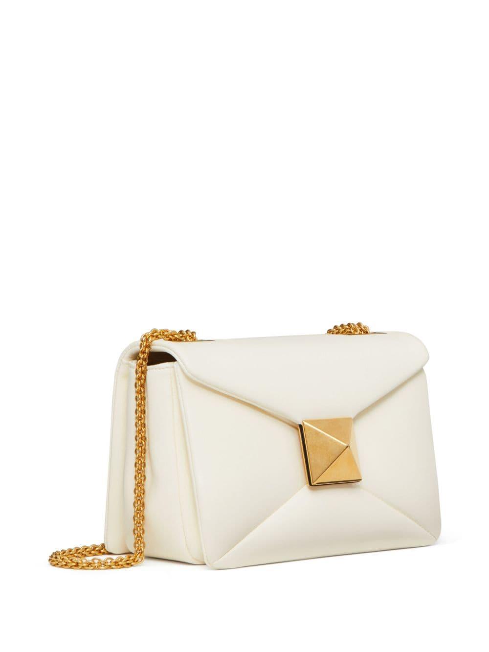 One Stud Nappa-leather Shoulder Bag In Ivory Product Image