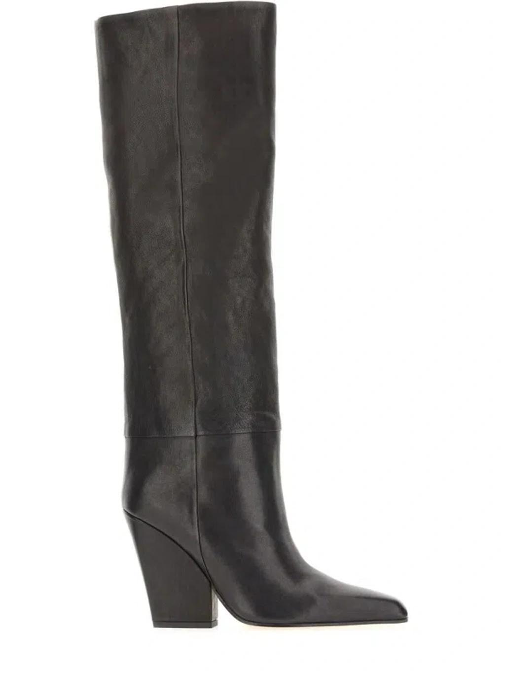 Jane Leather Knee Boots In Black Product Image