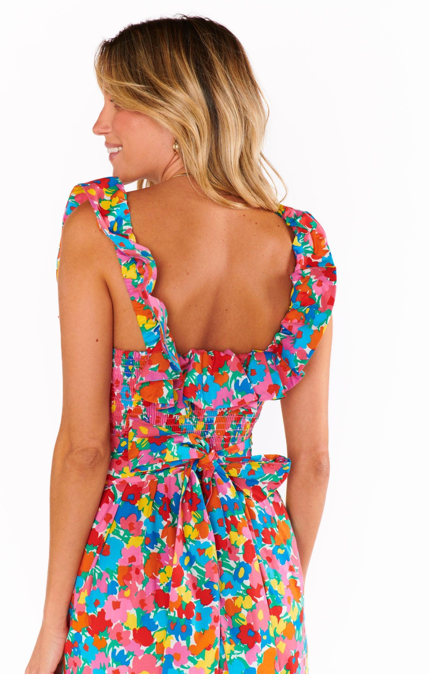 Alexis Midi Dress ~ Bright Begonias Product Image