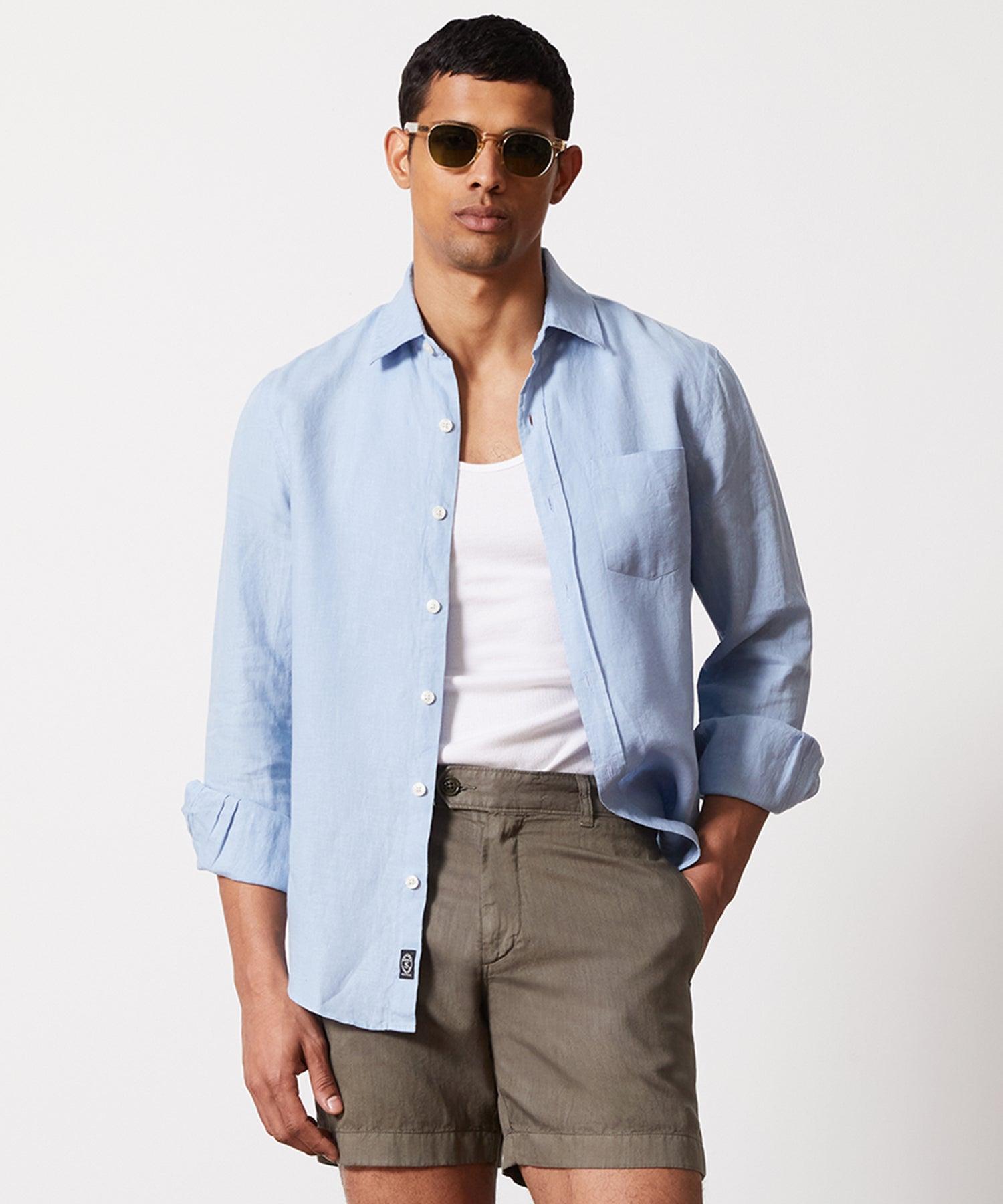 Slim Fit Sea Soft Irish Linen Shirt Product Image