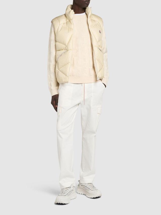 MONCLER Vendavel Nylon Down Vest In Beige Product Image