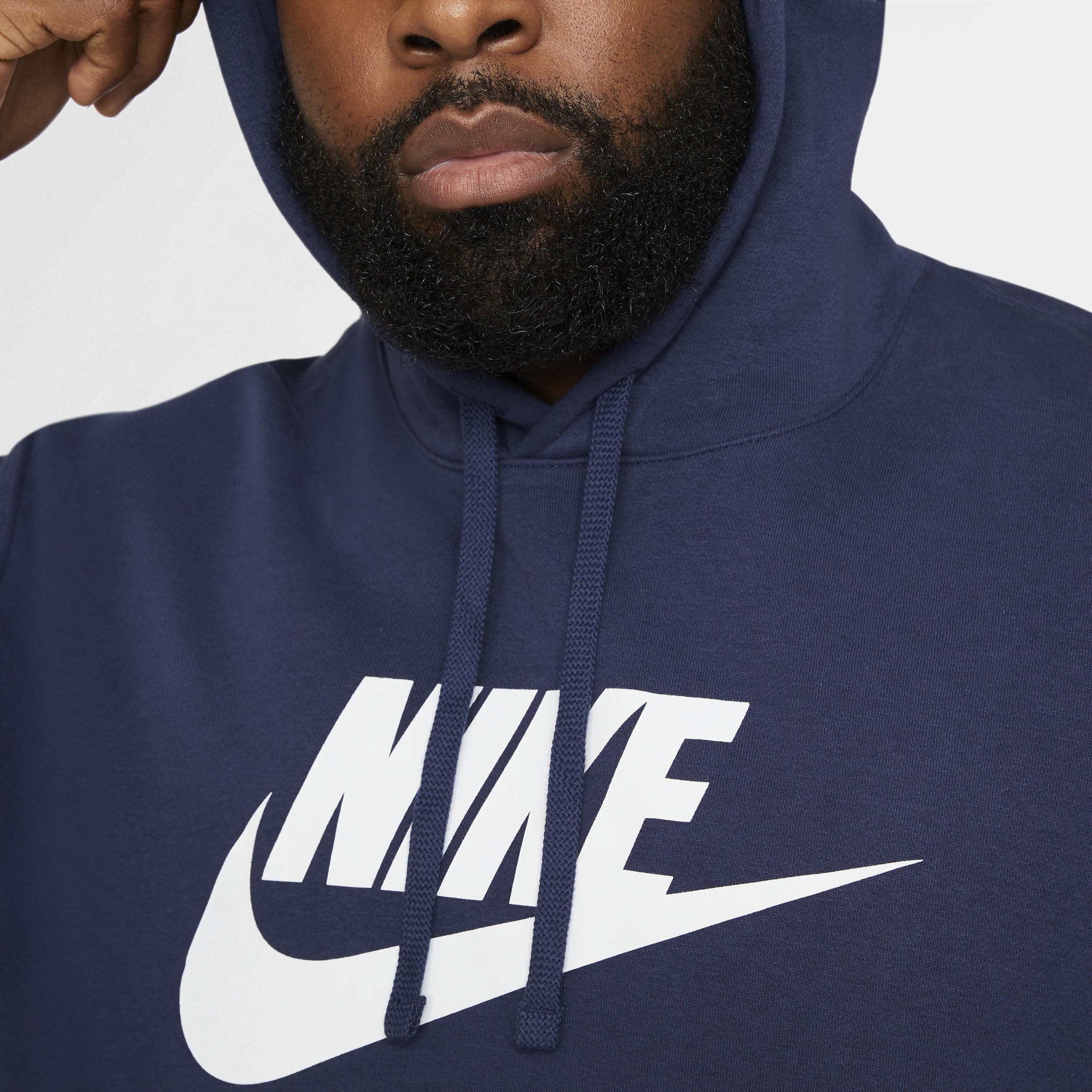 Nike Club logo hoodie in navy Product Image