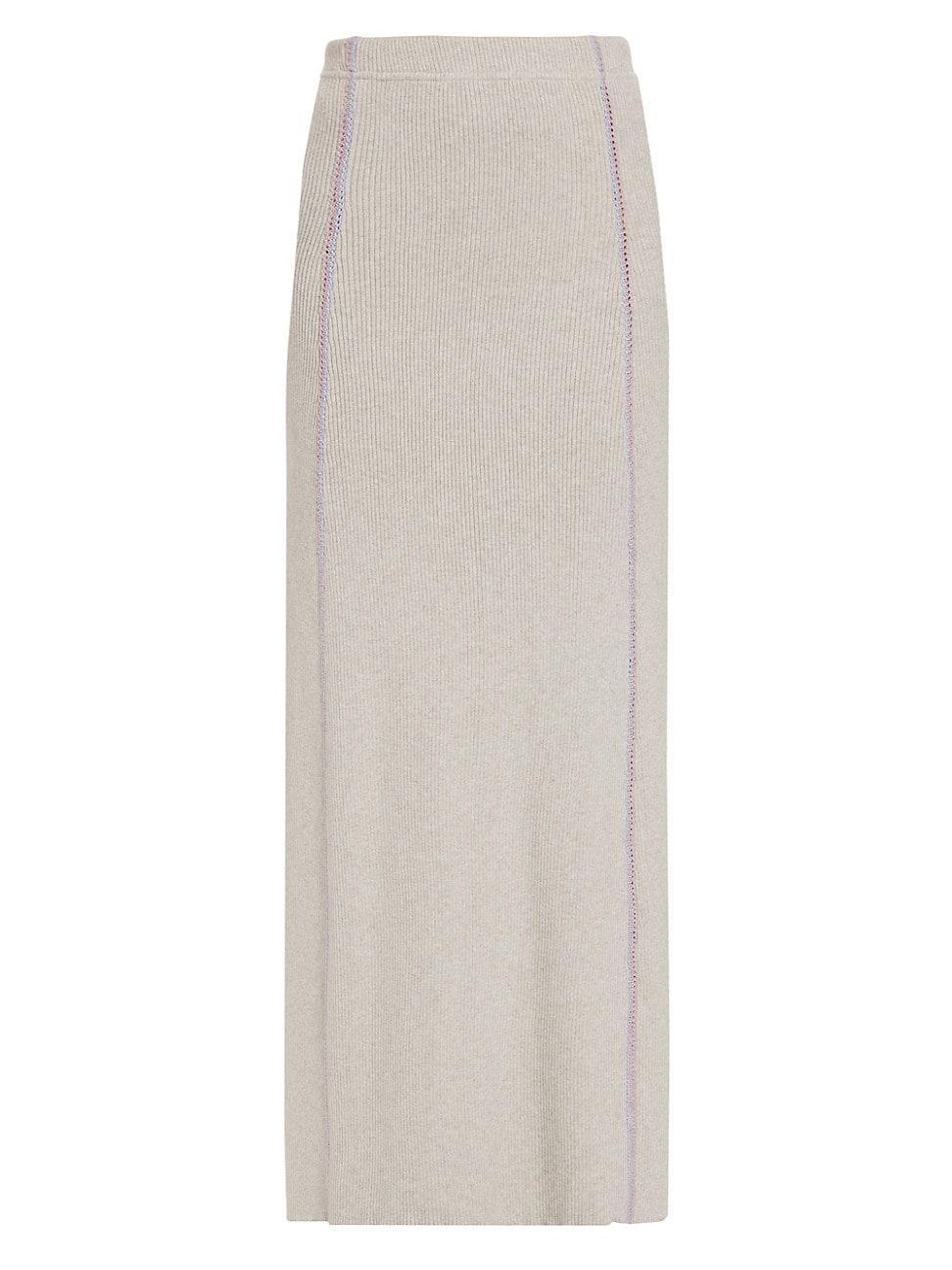 Womens Rib-Knit Maxi Skirt product image