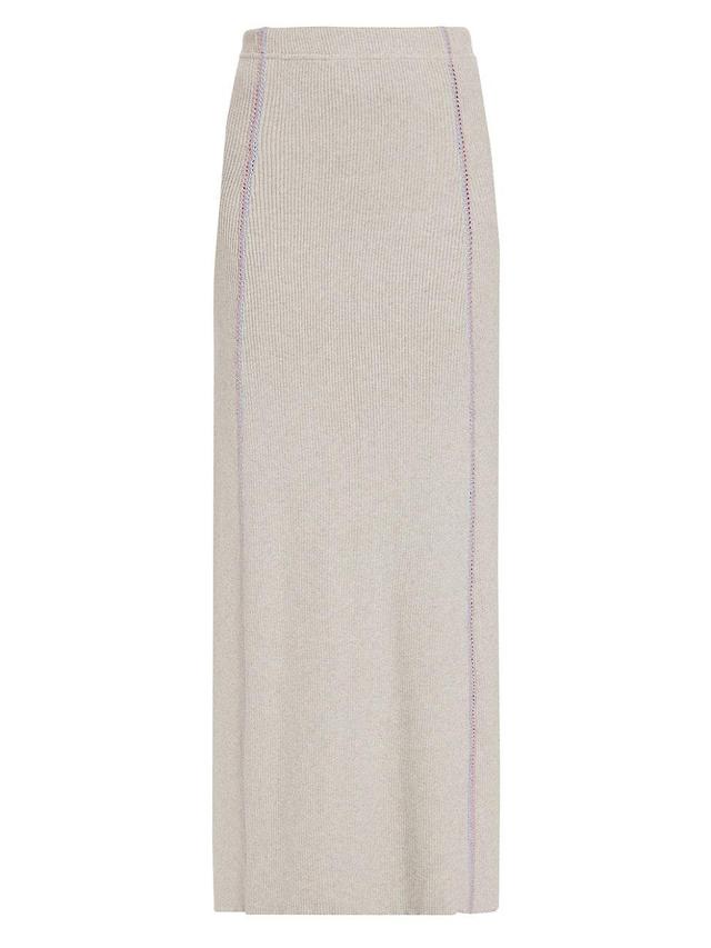 Cotton Cashmere Knit Maxi Skirt Product Image