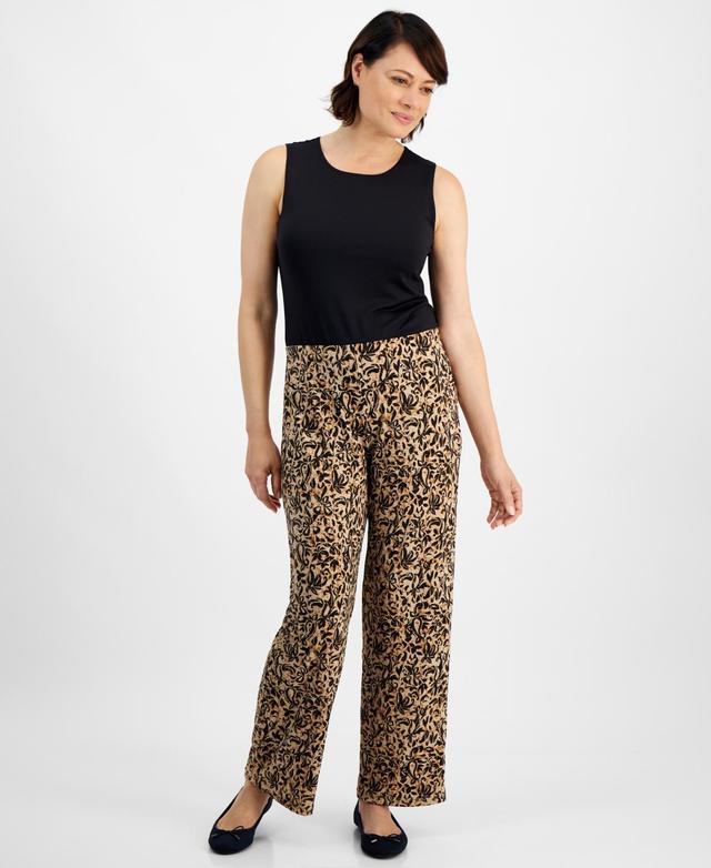 Jm Collection Womens Printed Pull-On Knit Pants, Created for Macys Product Image