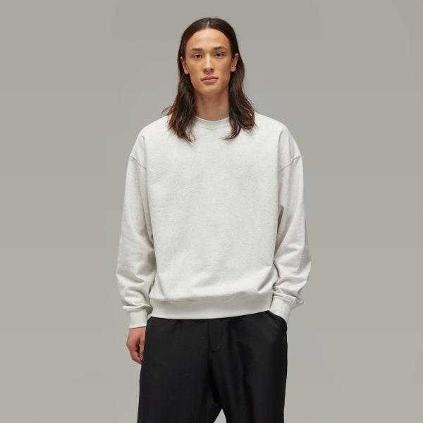 adidas Y-3 French Terry Crew Sweater Light Grey Heather L Mens Product Image