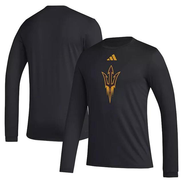 Mens adidas Arizona State Sun Devils Primary Locker Logo Pre-Game Long Sleeve T-Shirt Product Image