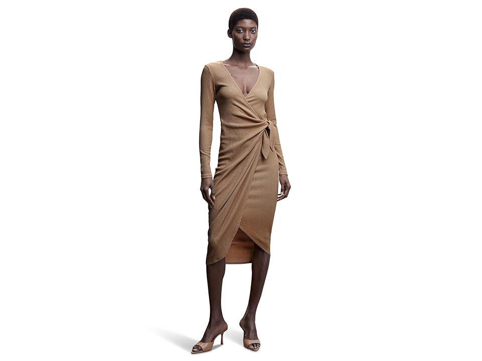 MANGO Amazing Dress (Sand) Women's Clothing Product Image