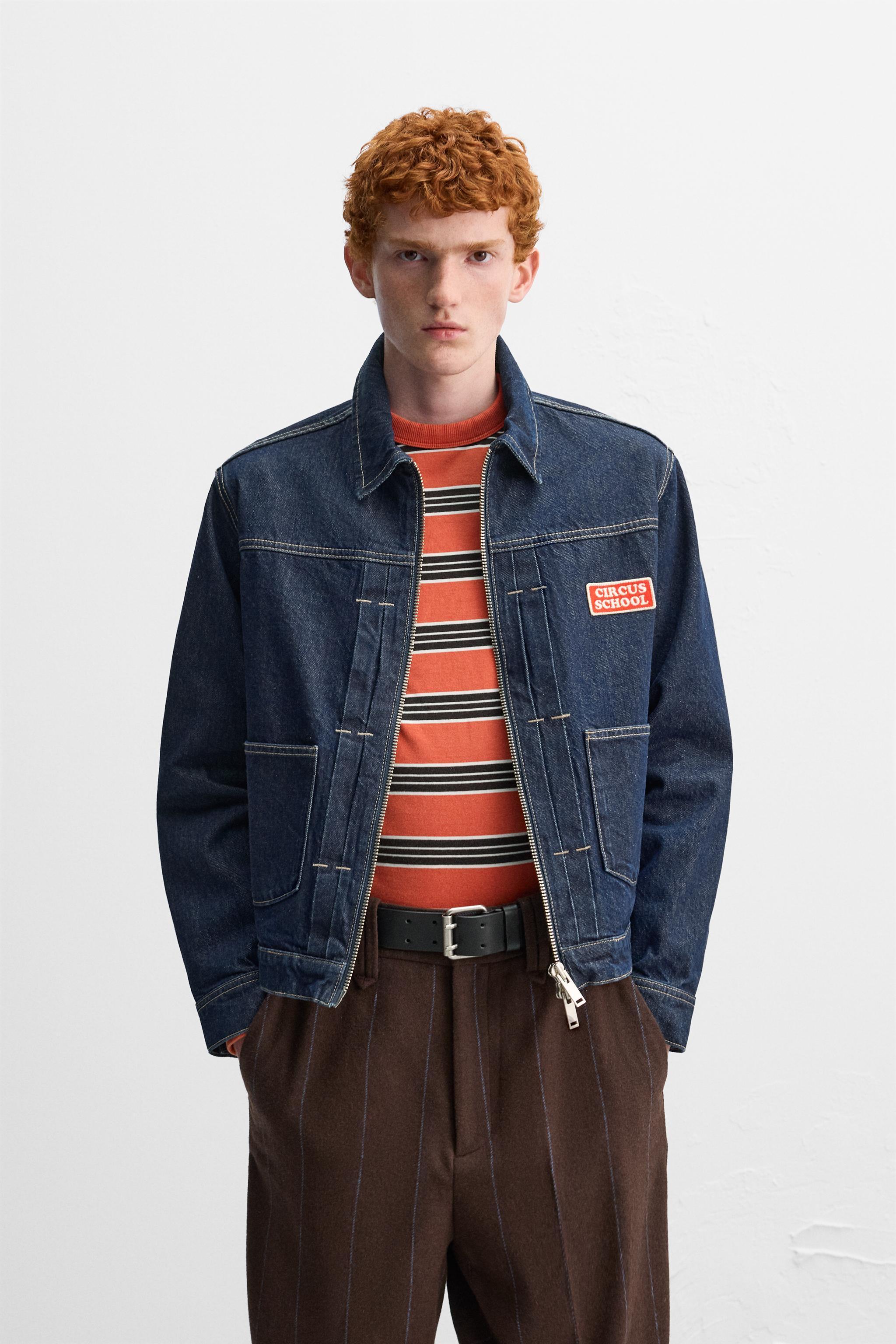 PLEATED DENIM JACKET X HARRY LAMBERT Product Image