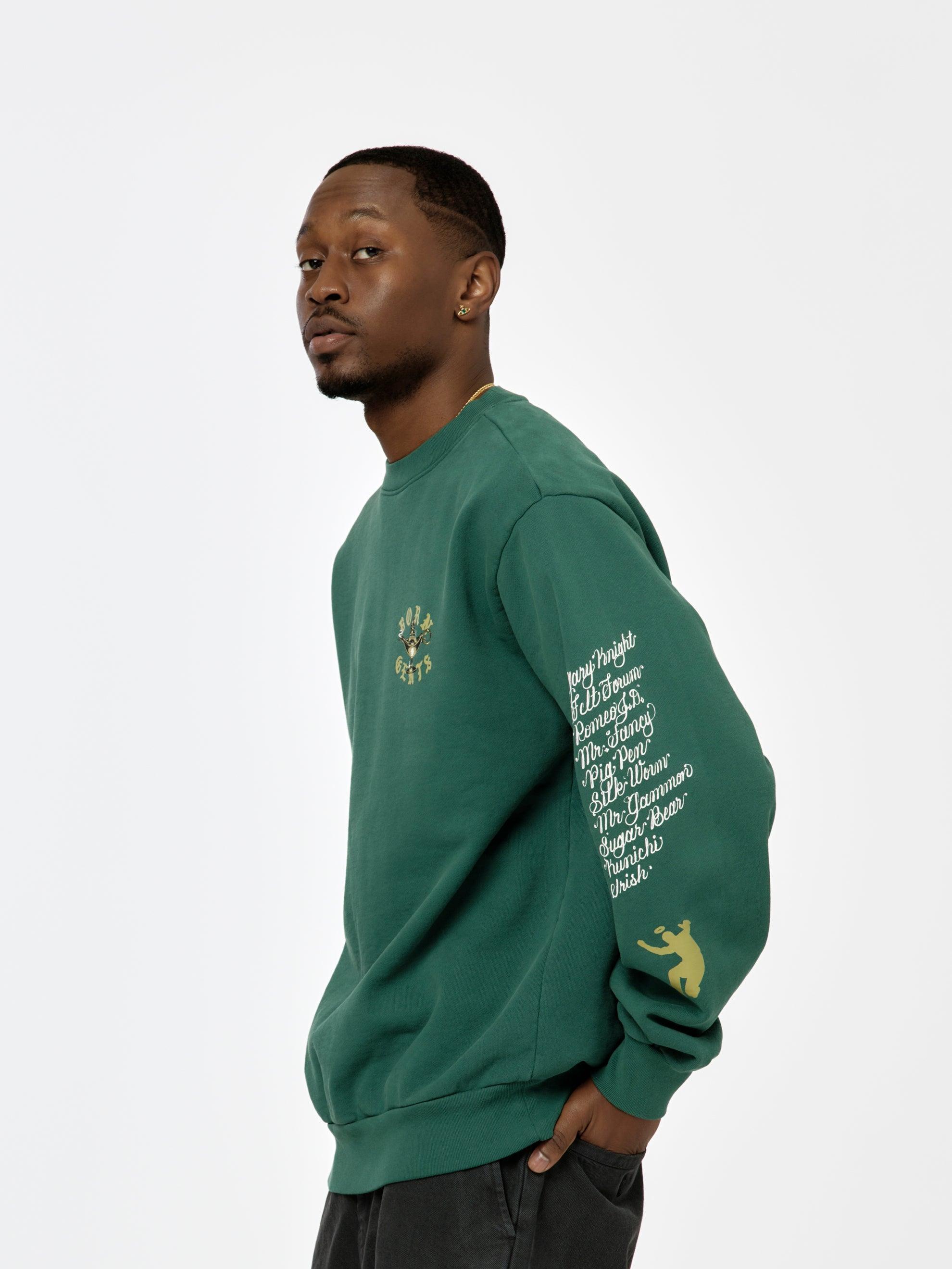 BXR + UNION GENTS OF DESIRE RULES CREWNECK (Emerald Green) Product Image