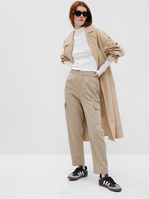 Mid Rise Twill Cargo Pants Product Image