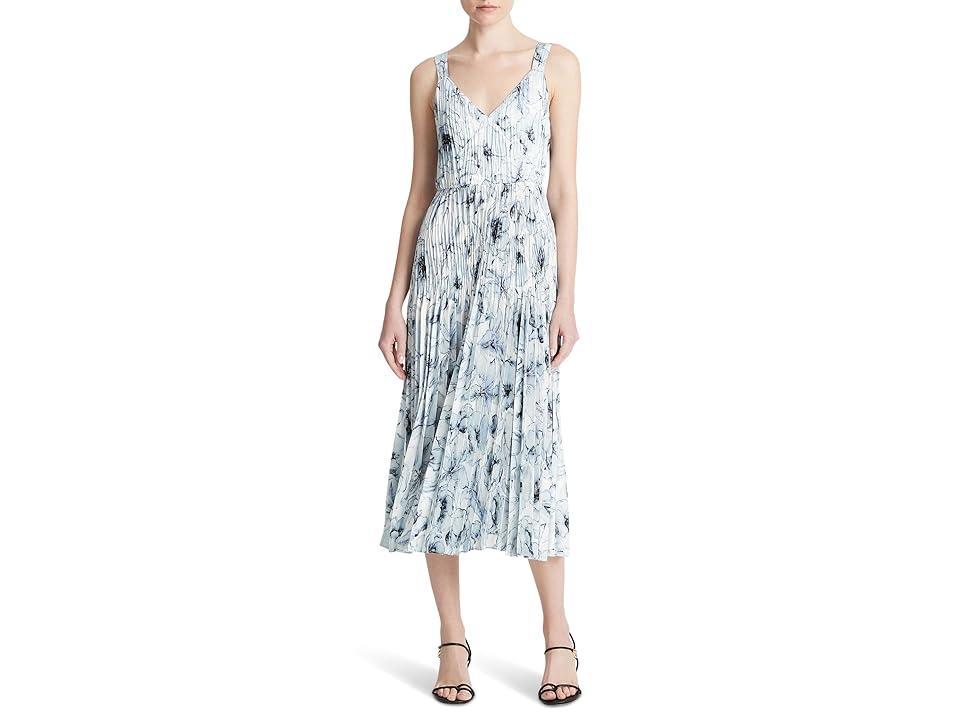 Womens Lilly V-Neck Pleated Slip Dress Product Image