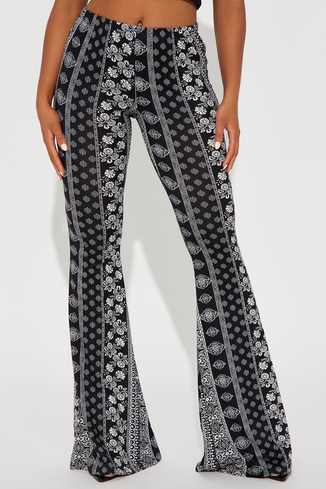 Full On Flare Pant - Black/White Product Image