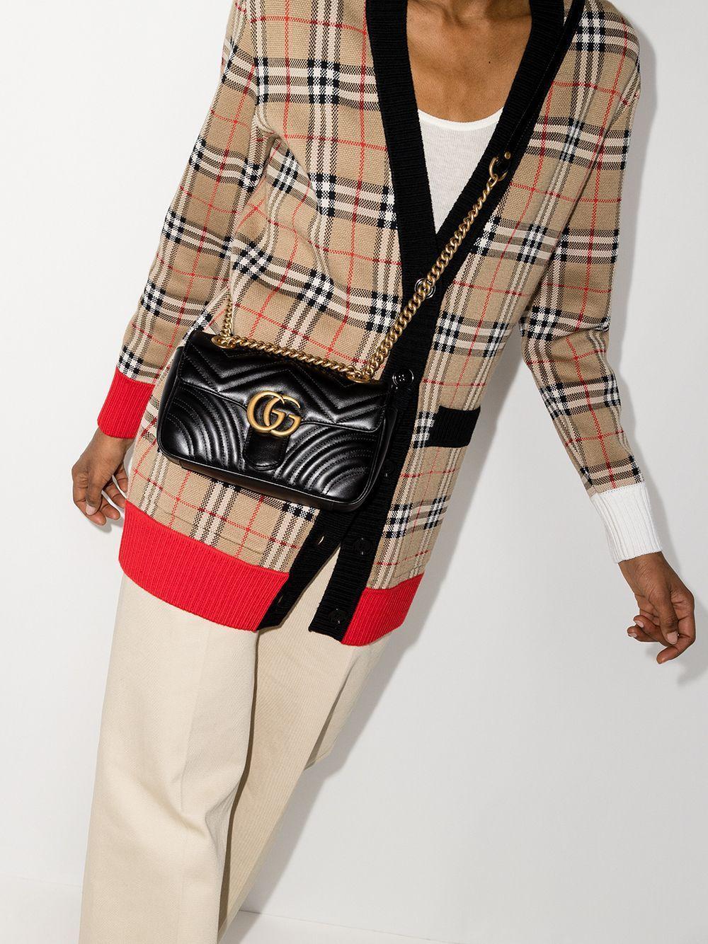 GUCCI Mini Gg Marmont Shoulder Bag In Black Product Image