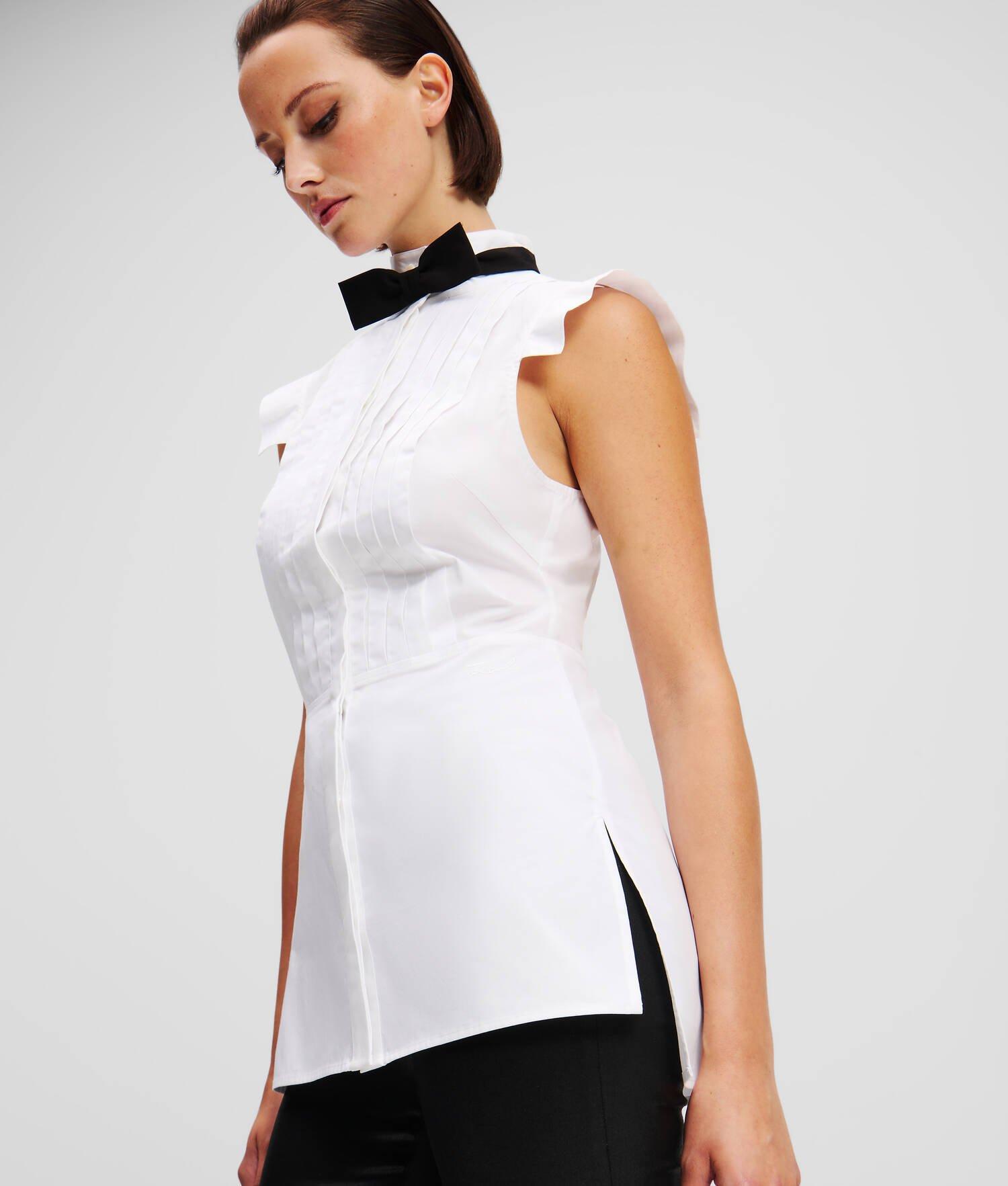 SLEEVELESS BOW TIE BLOUSE Product Image