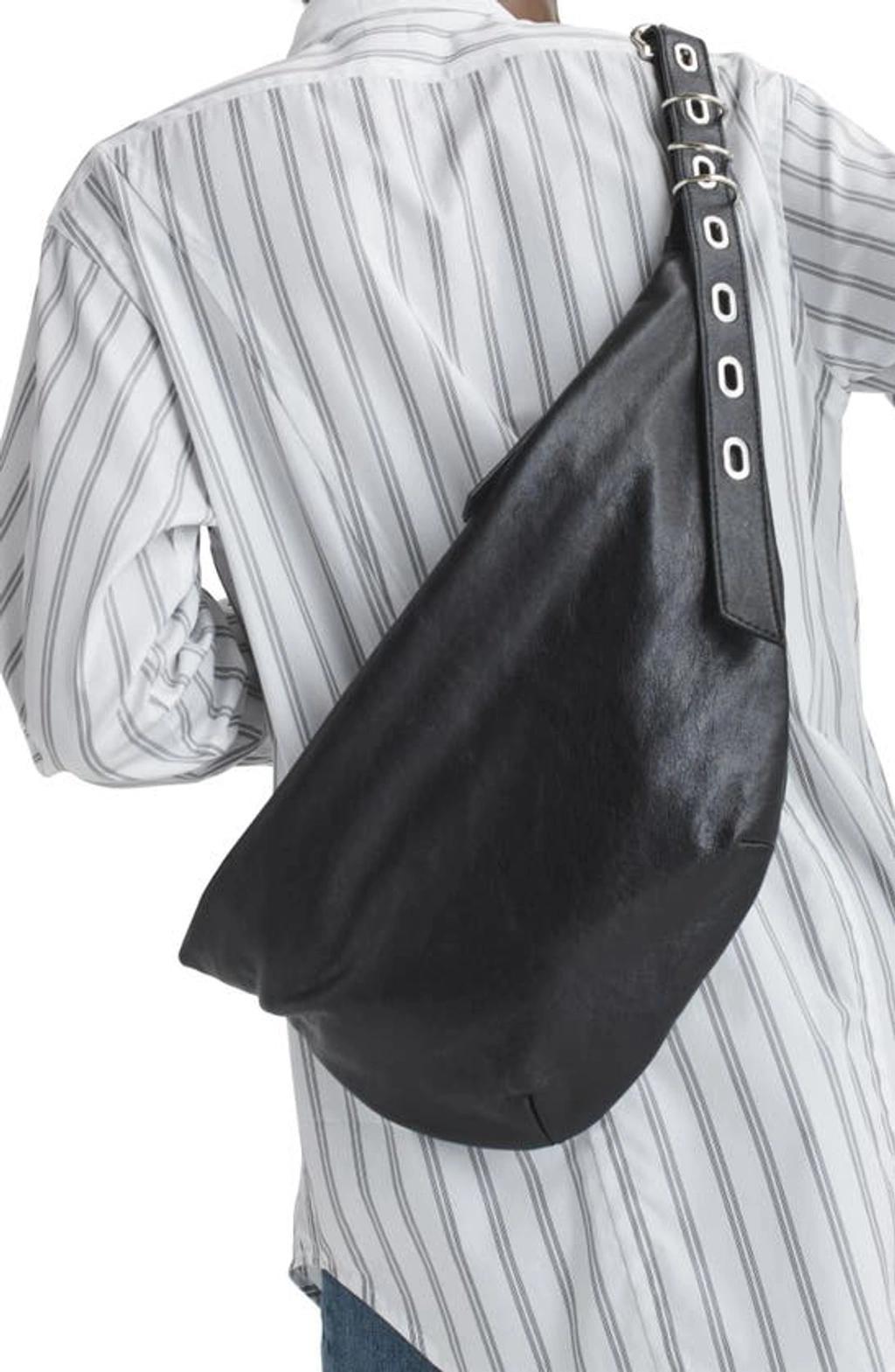 Petra Leather Sling Bag In Black Product Image