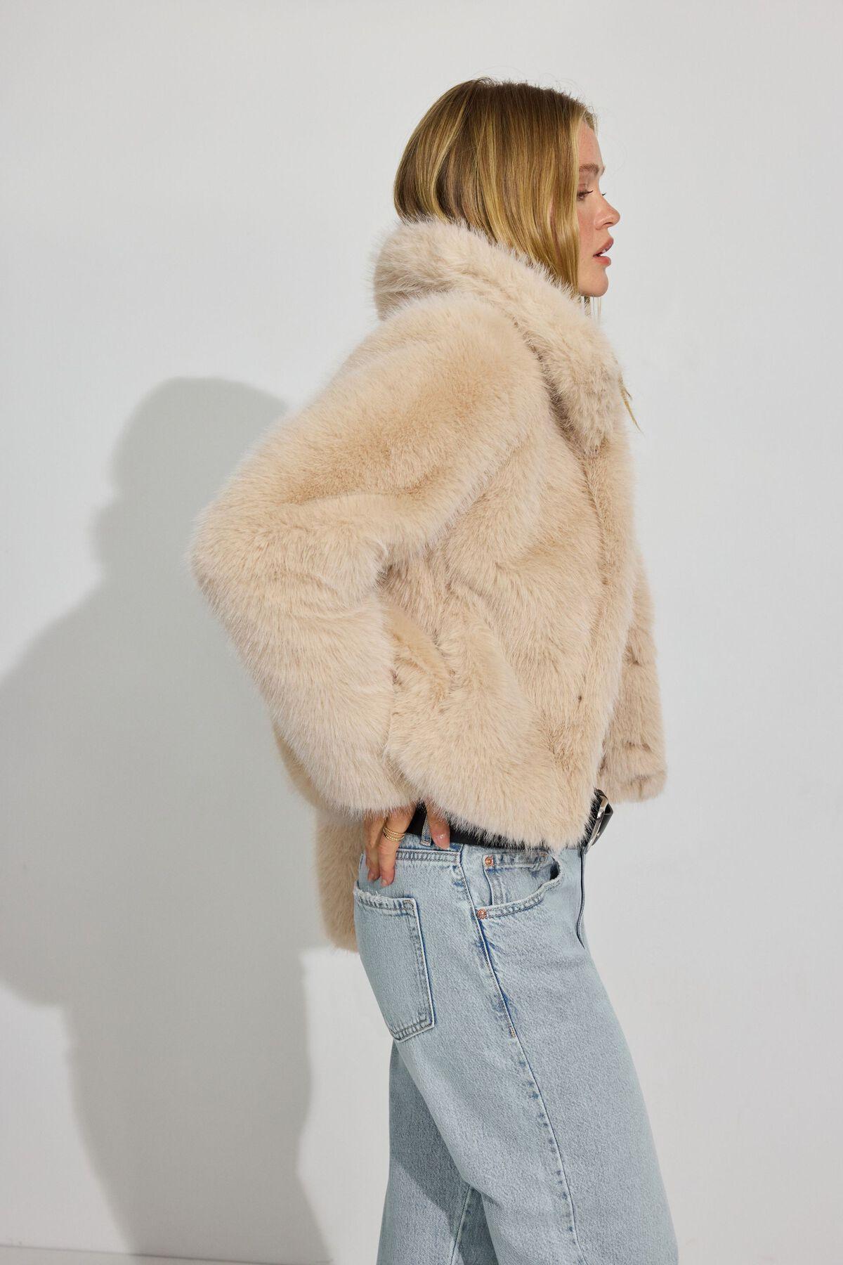 Short Faux Fur Coat Product Image